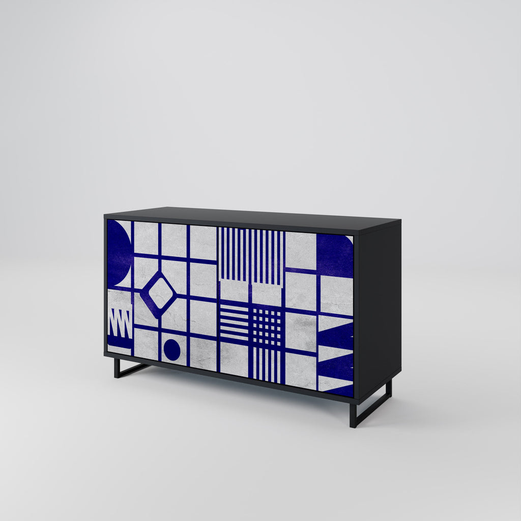 THE RIGHT PLACES Aparador de 2 Portas em Acabamento Preto