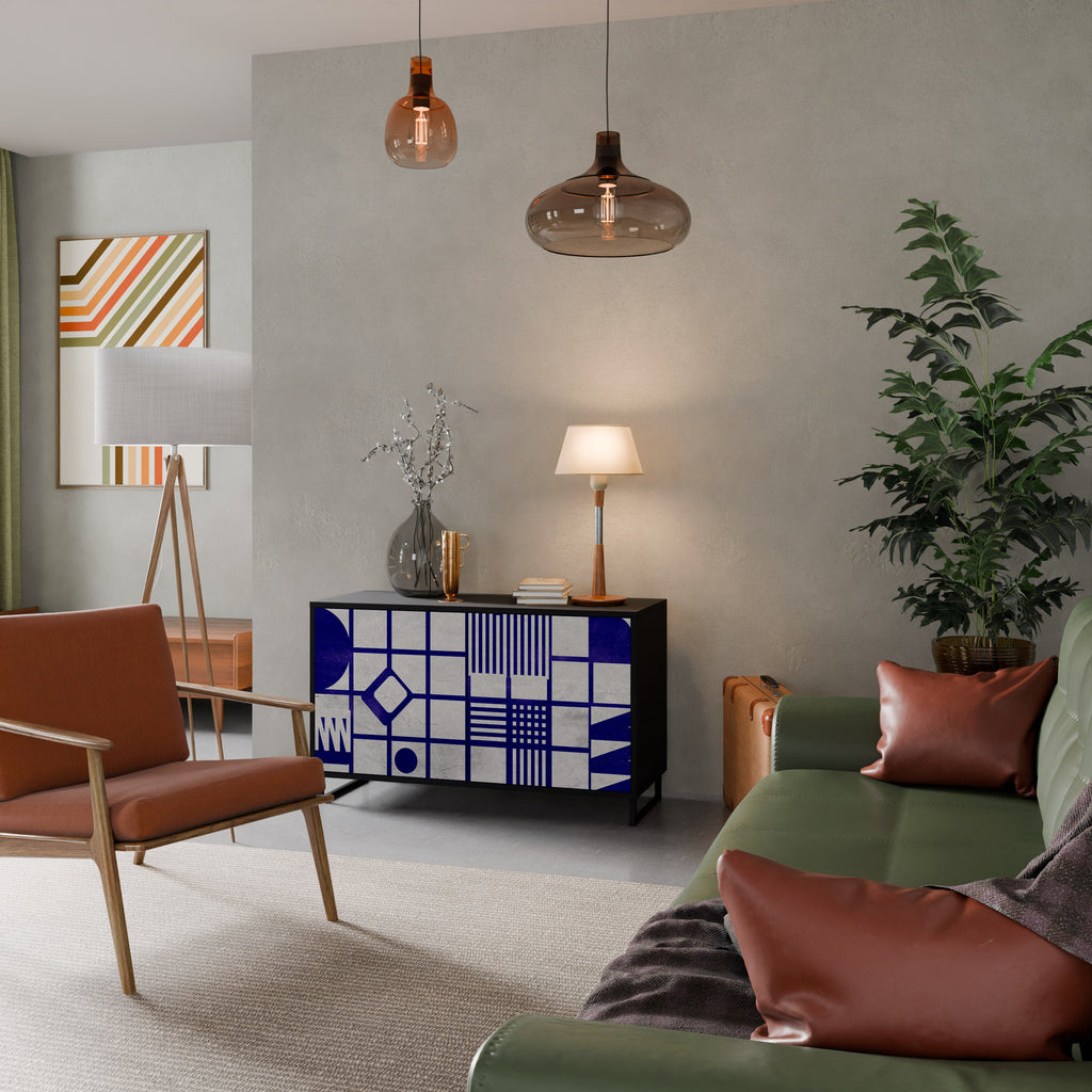 THE RIGHT PLACES Aparador de 2 Portas em Acabamento Preto