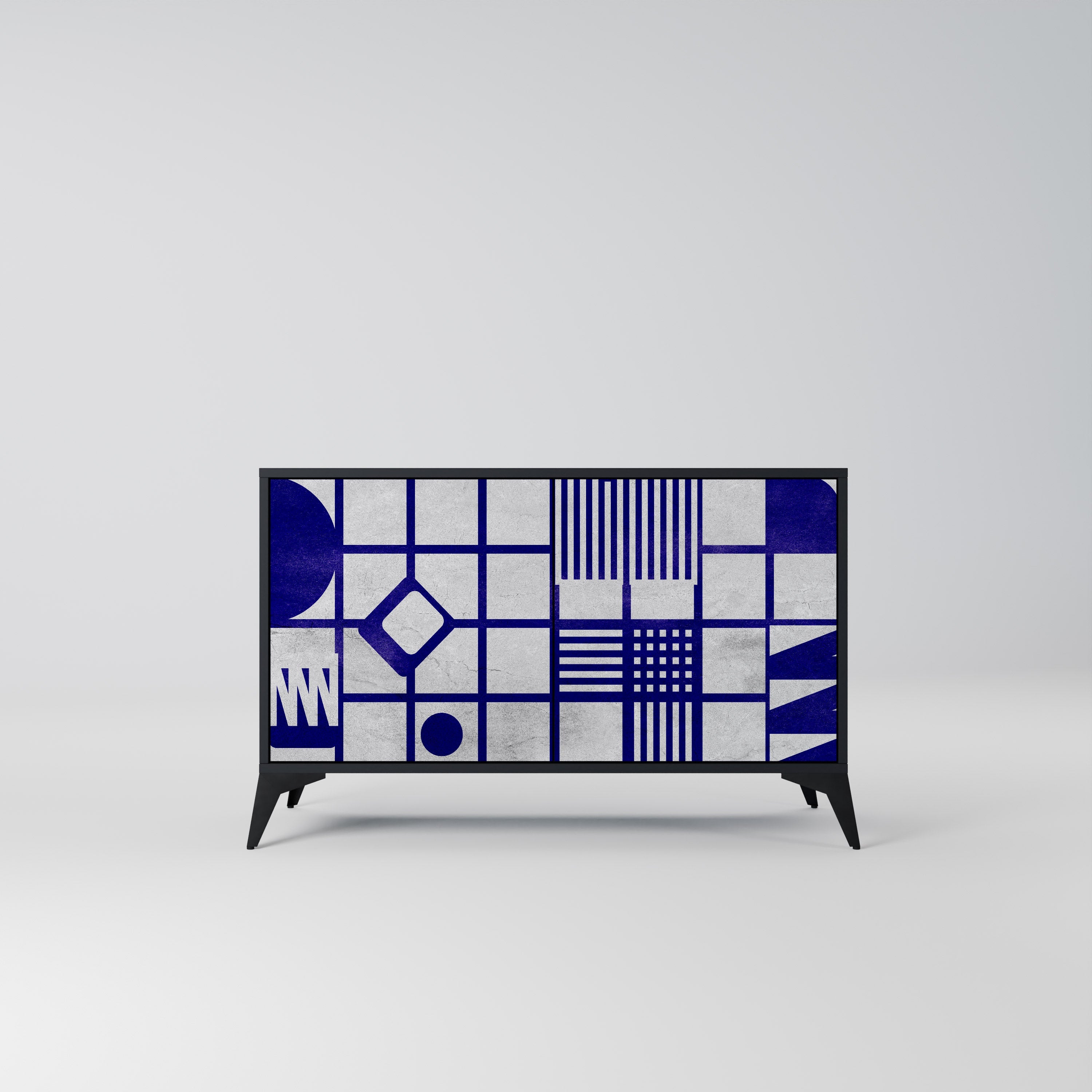 THE RIGHT PLACES Aparador de 2 Portas em Acabamento Preto