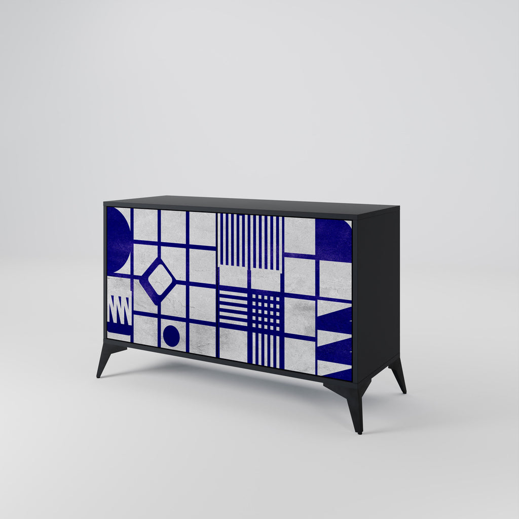 THE RIGHT PLACES Aparador de 2 Portas em Acabamento Preto