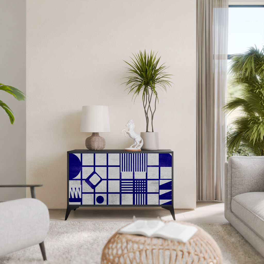 THE RIGHT PLACES Aparador de 2 Portas em Acabamento Preto