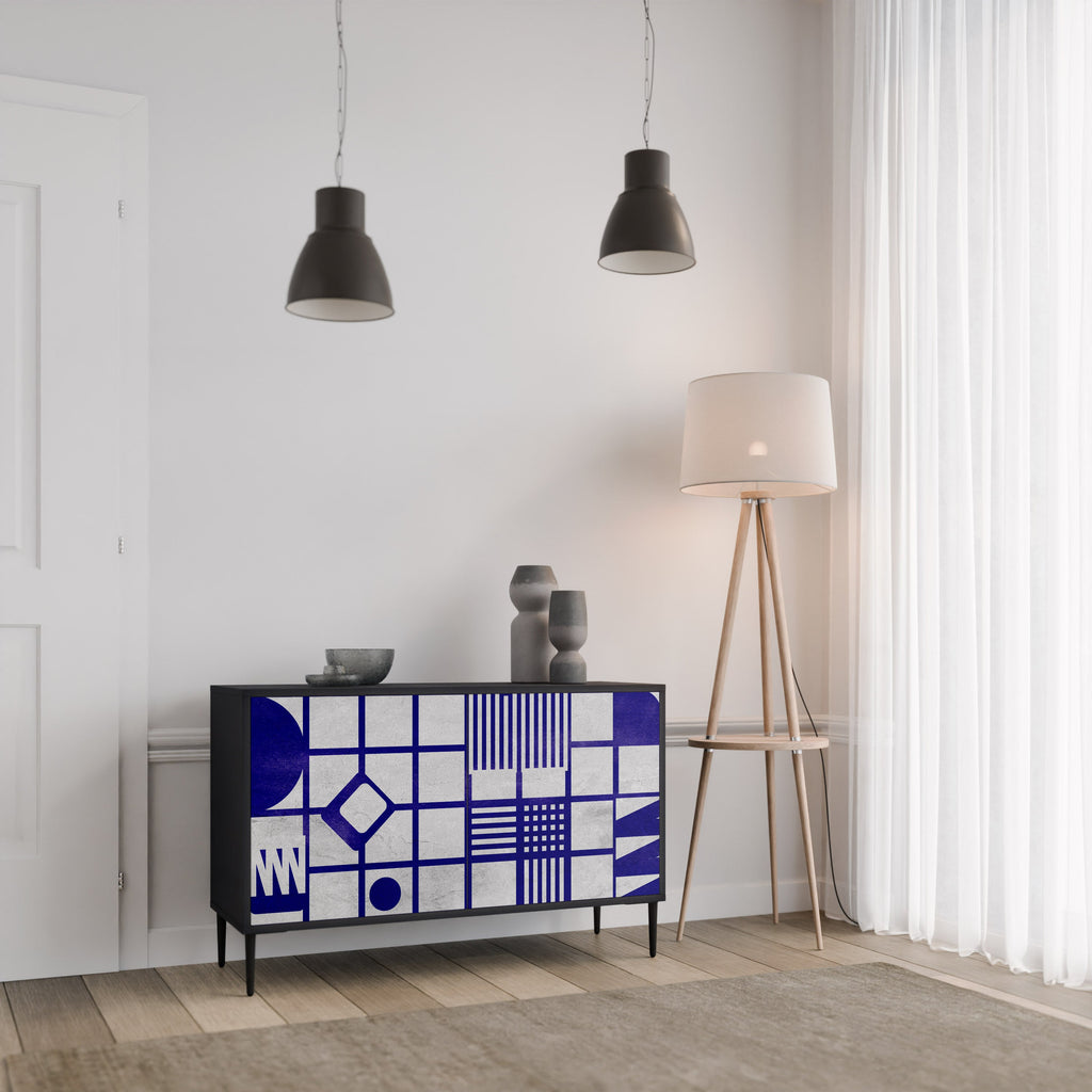 THE RIGHT PLACES Aparador de 2 Portas em Acabamento Preto