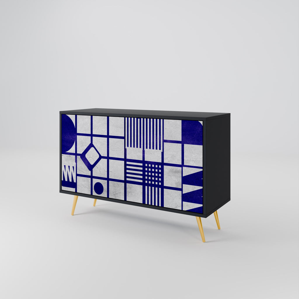 THE RIGHT PLACES Aparador de 2 Portas em Acabamento Preto