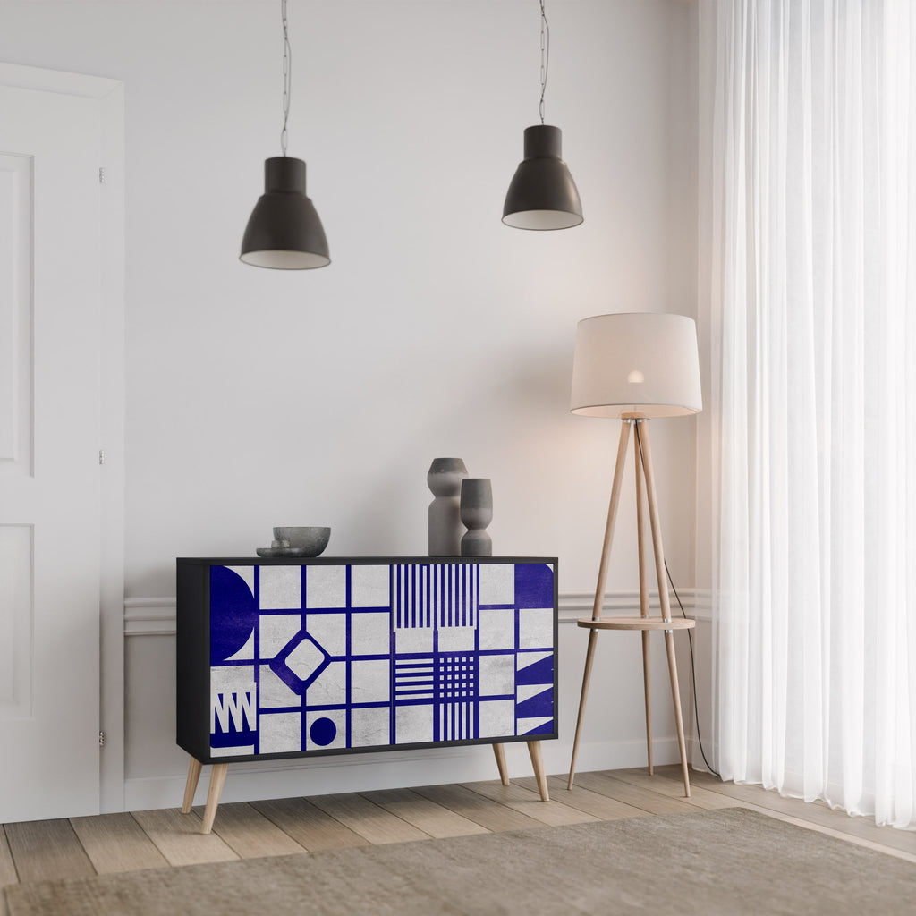 THE RIGHT PLACES Aparador de 2 Portas em Acabamento Preto