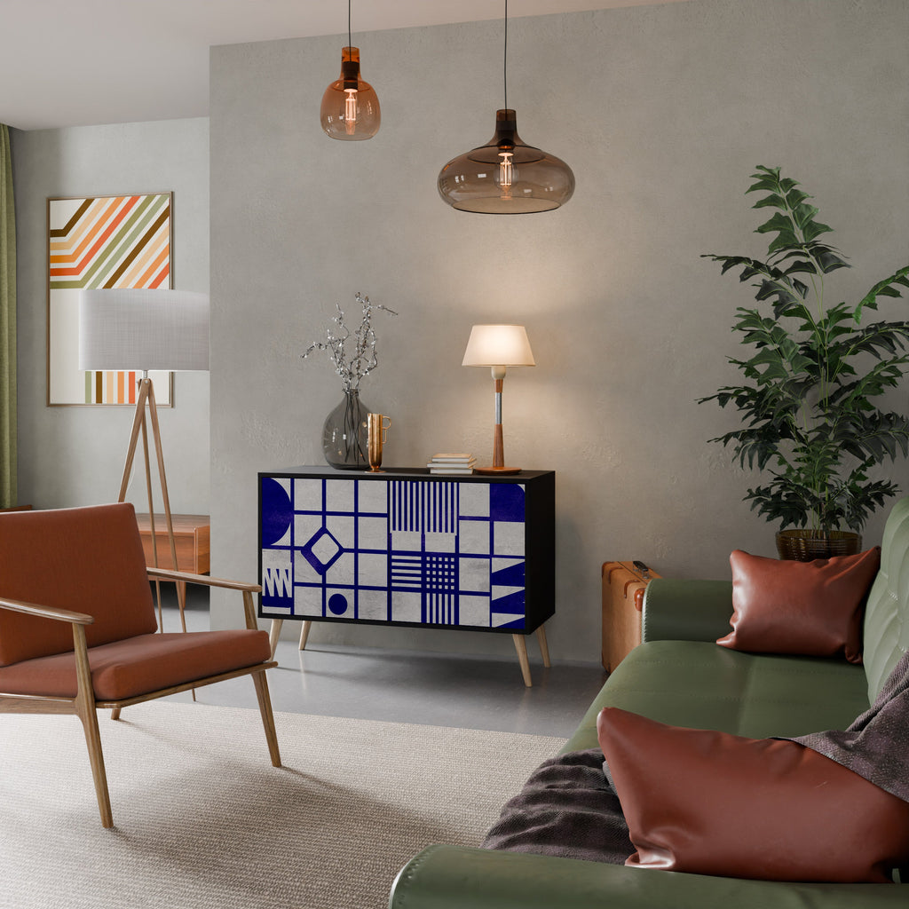 THE RIGHT PLACES Aparador de 2 Portas em Acabamento Preto