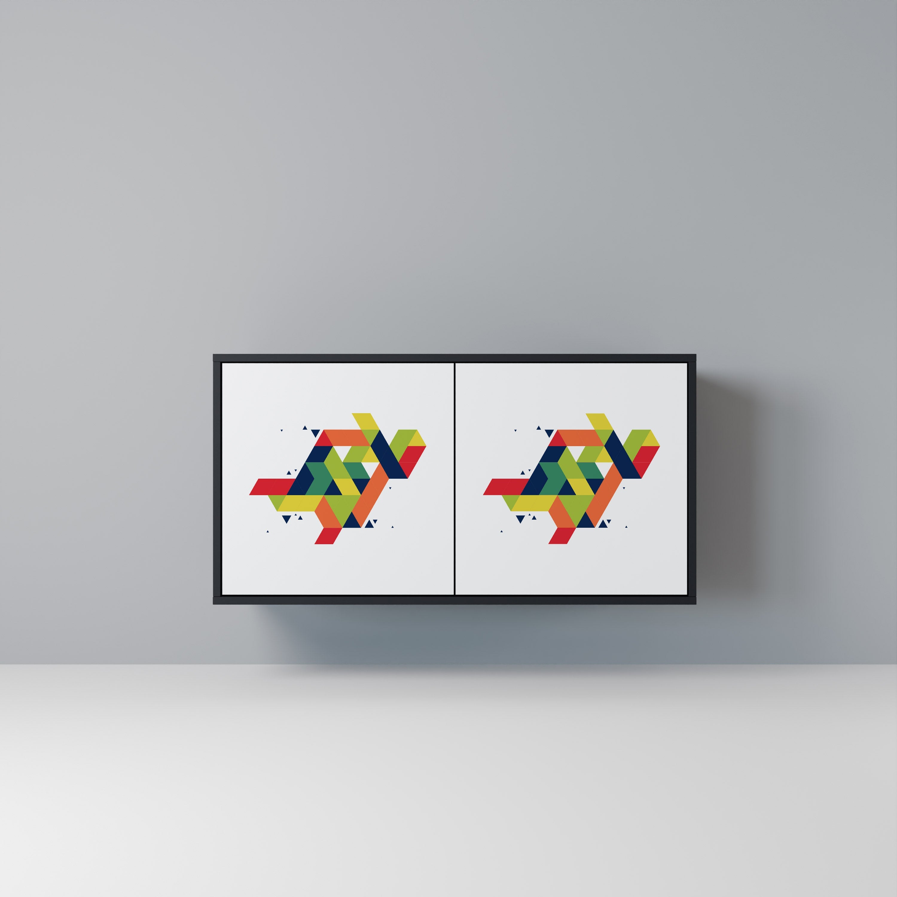 FUTURE SIGN Aparador de 2 Portas em Acabamento Preto