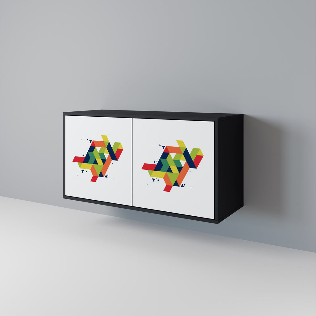 FUTURE SIGN 2-Door Sideboard in Black Finish