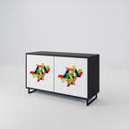 FUTURE SIGN 2-Door Sideboard in Black Finish