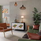 FUTURE SIGN 2-Door Sideboard in Black Finish