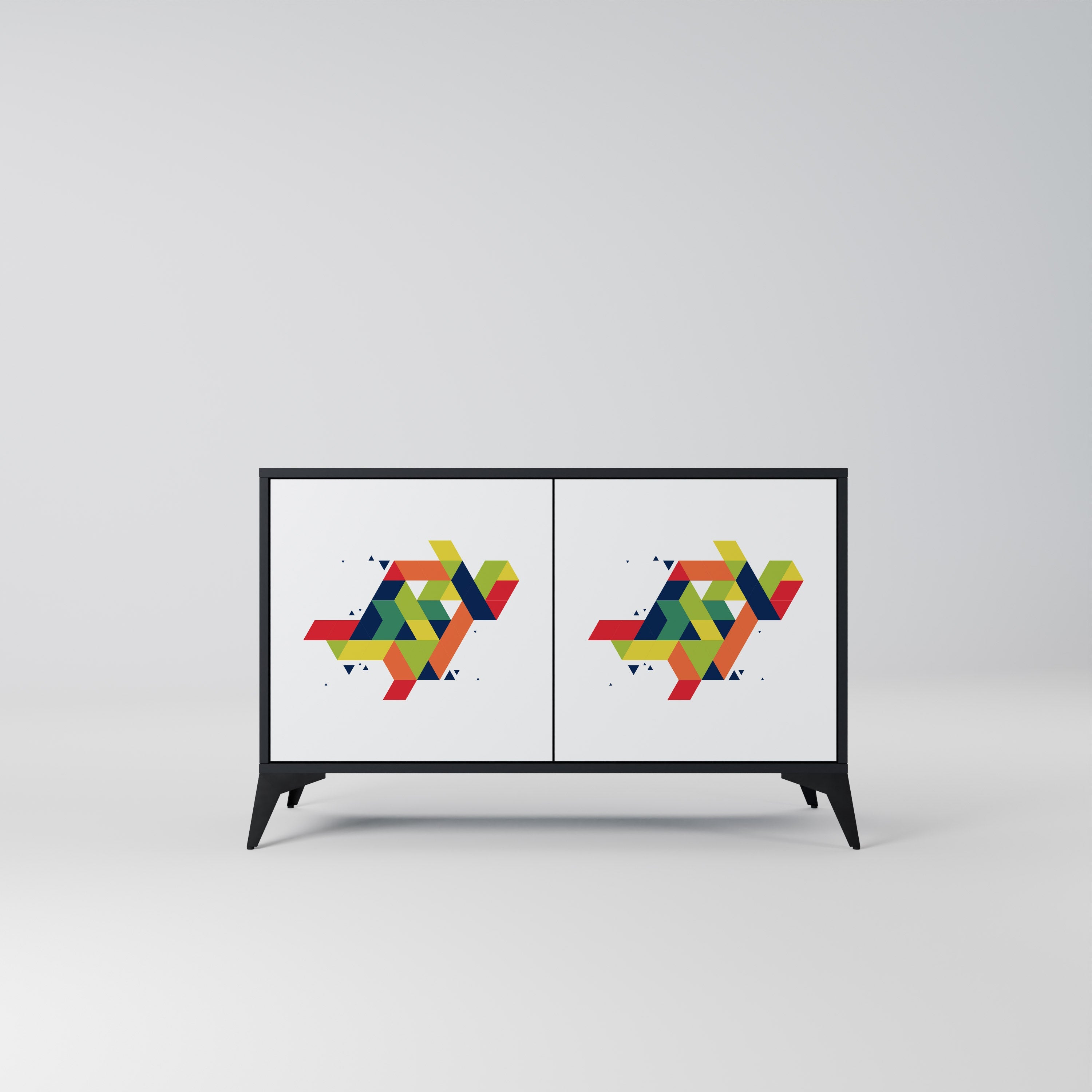 FUTURE SIGN Aparador de 2 Portas em Acabamento Preto