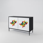 FUTURE SIGN 2-Door Sideboard in Black Finish