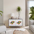 FUTURE SIGN 2-Door Sideboard in Black Finish