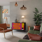 VIVID ART Aparador de 2 Portas em Acabamento Preto