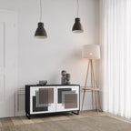 SHADOW SYNCHRONY Aparador de 2 Portas em Acabamento Preto