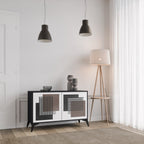 SHADOW SYNCHRONY Aparador de 2 Portas em Acabamento Preto