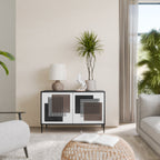 SHADOW SYNCHRONY Aparador de 2 Portas em Acabamento Preto