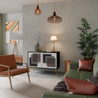 SHADOW SYNCHRONY Aparador de 2 Portas em Acabamento Preto