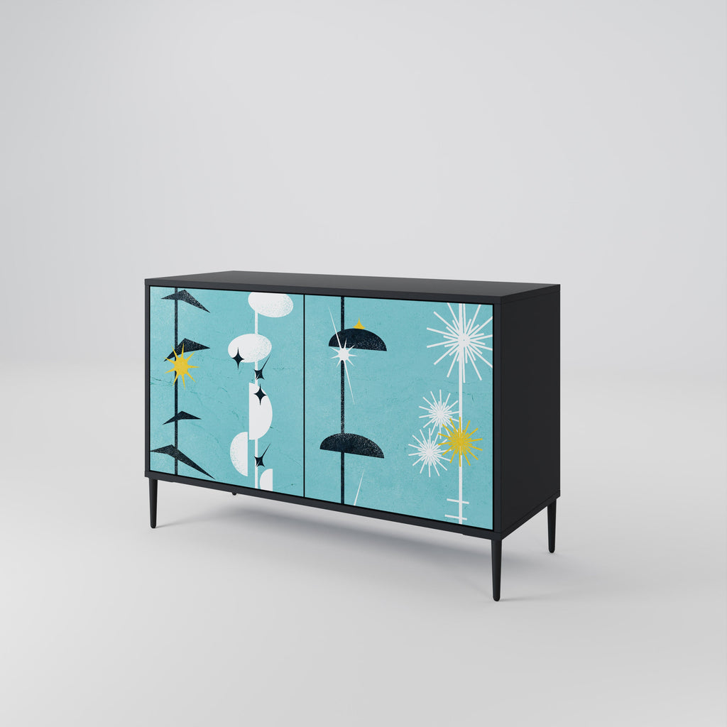 PATHS TO HAPPINESS 2-Door Sideboard in Black Finish