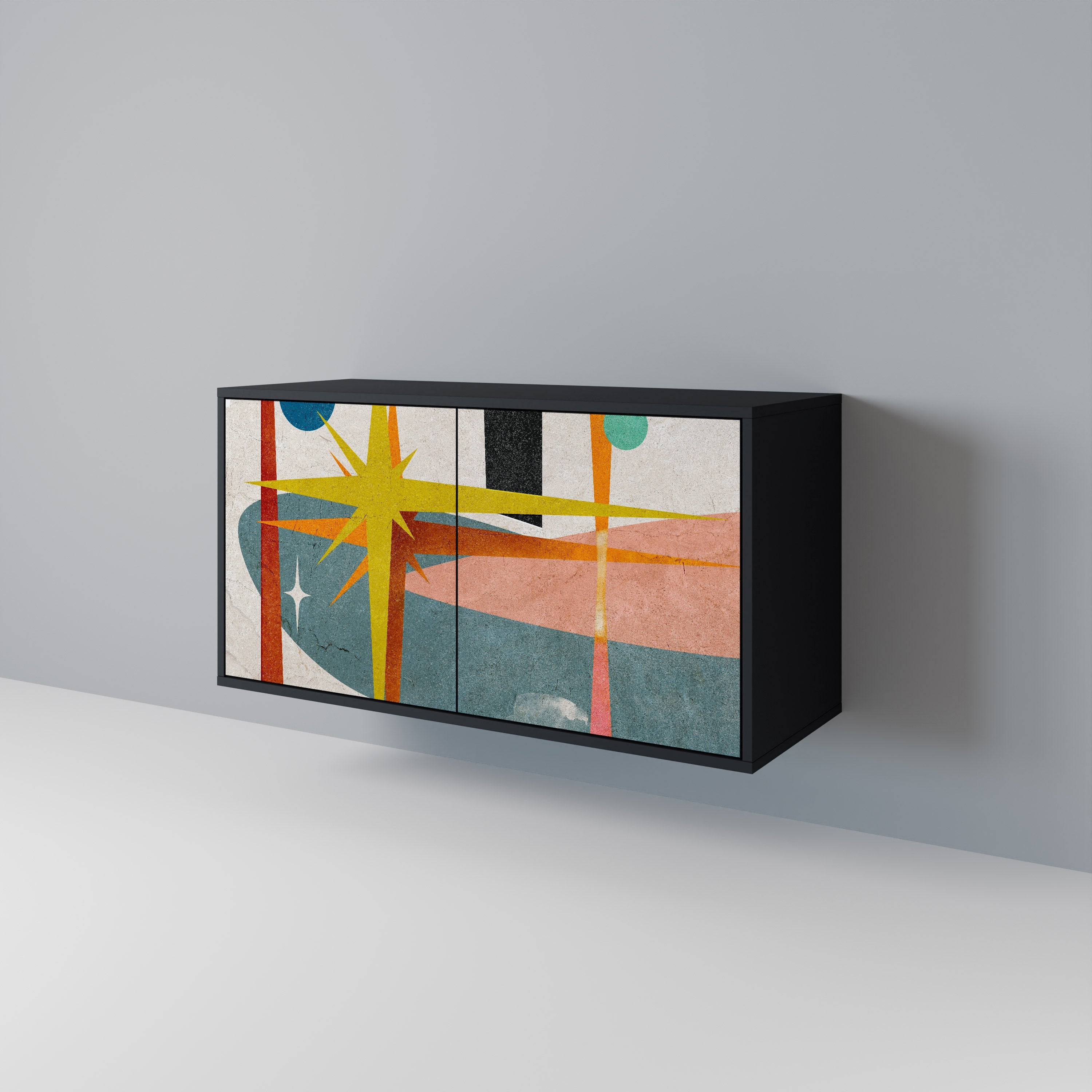 INTERSTELLAR VIBES 2-Door Sideboard in Black Finish