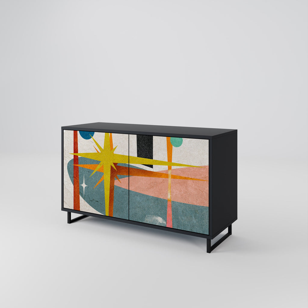 INTERSTELLAR VIBES 2-Door Sideboard in Black Finish