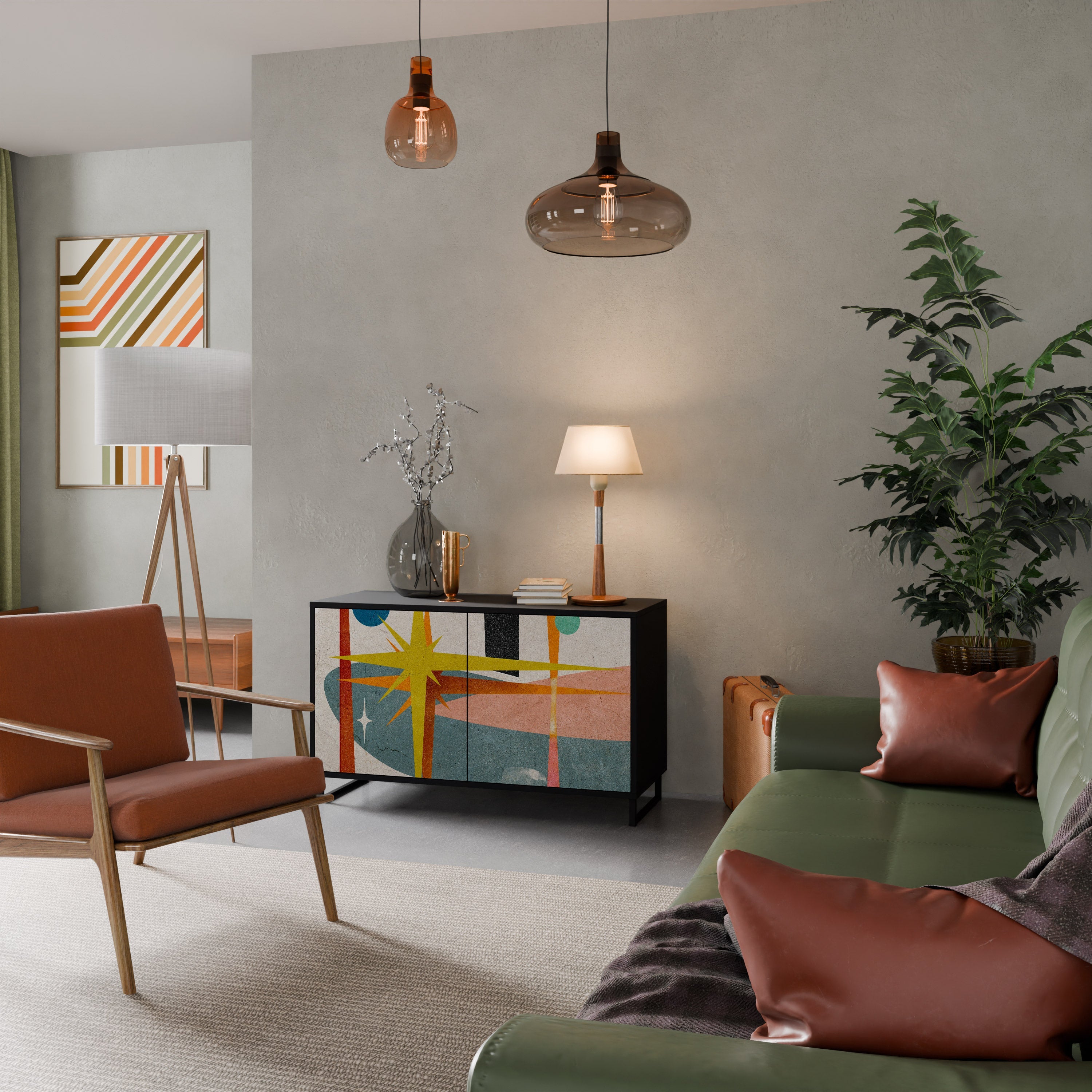 INTERSTELLAR VIBES 2-Door Sideboard in Black Finish