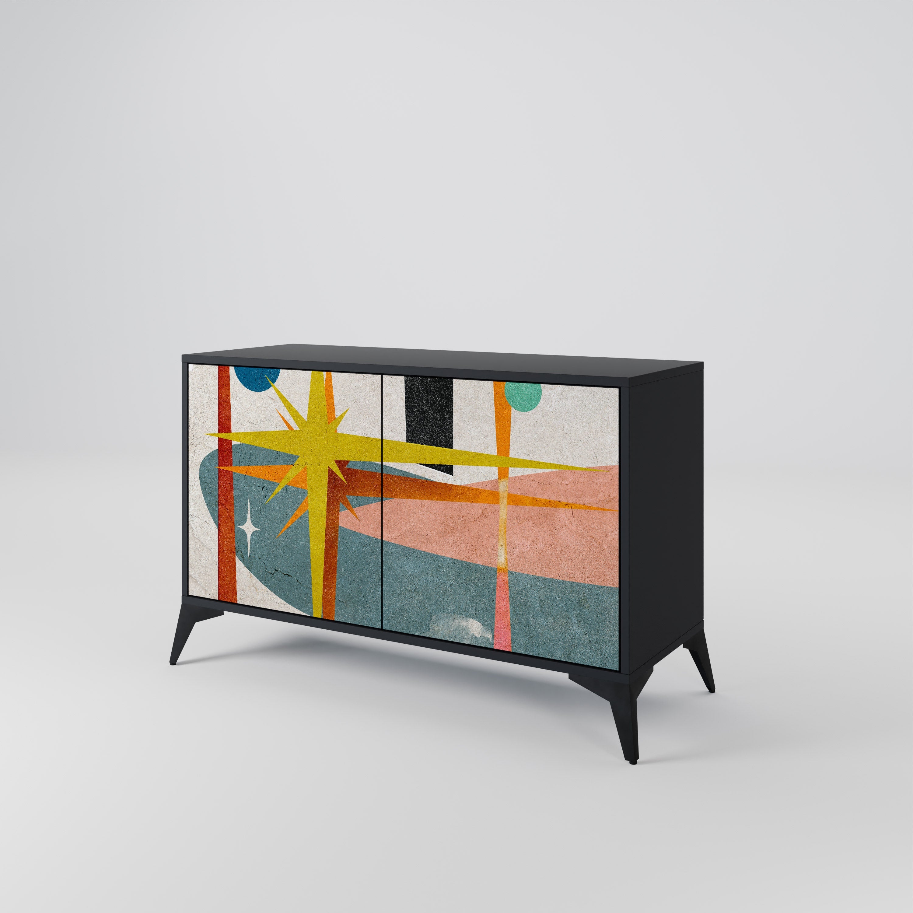 INTERSTELLAR VIBES 2-Door Sideboard in Black Finish