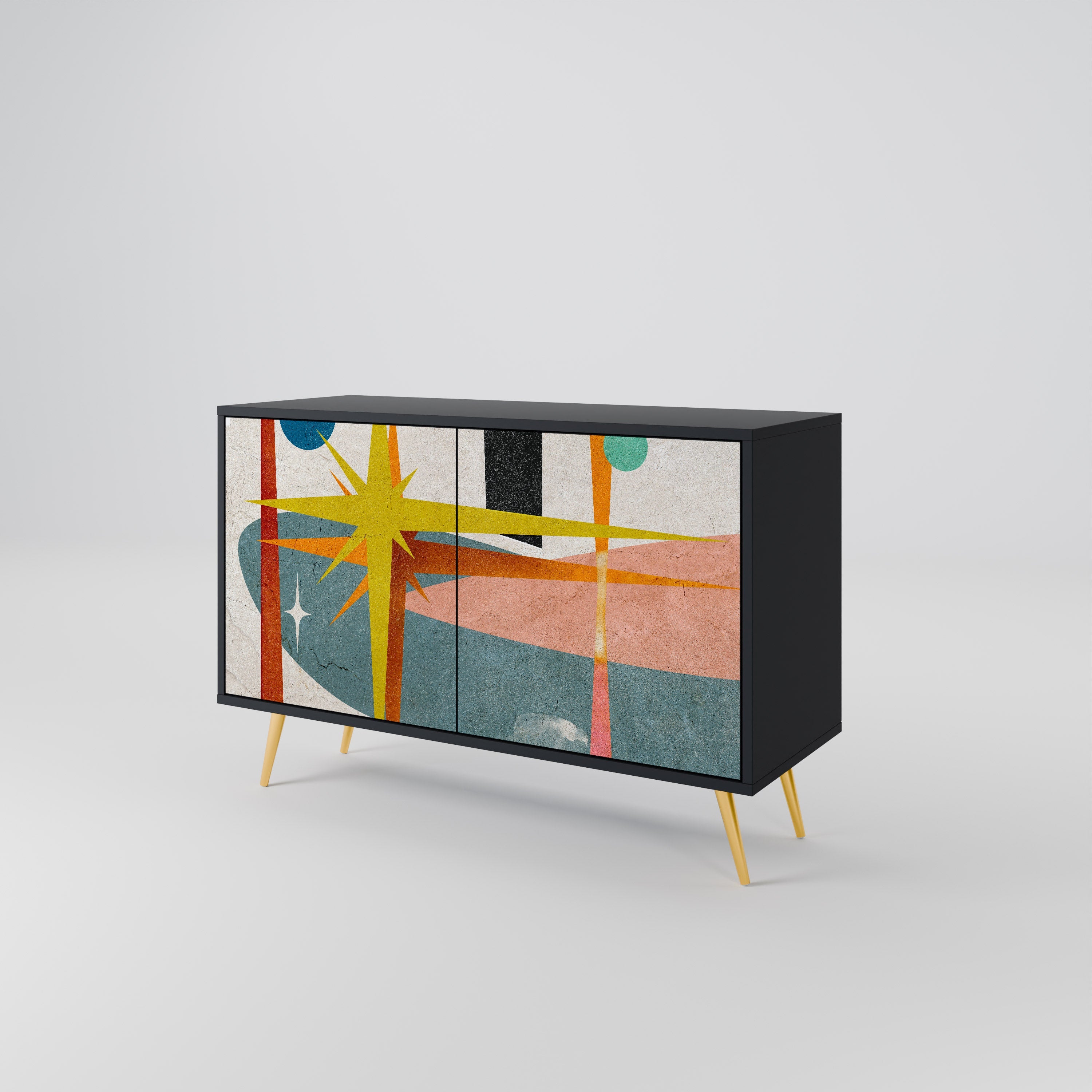 INTERSTELLAR VIBES 2-Door Sideboard in Black Finish