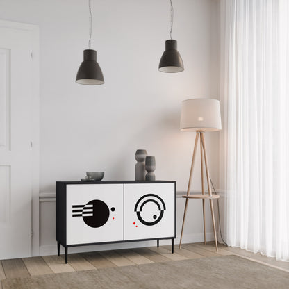 BLACK AND WHITE COMBINATION Aparador de 2 Portas