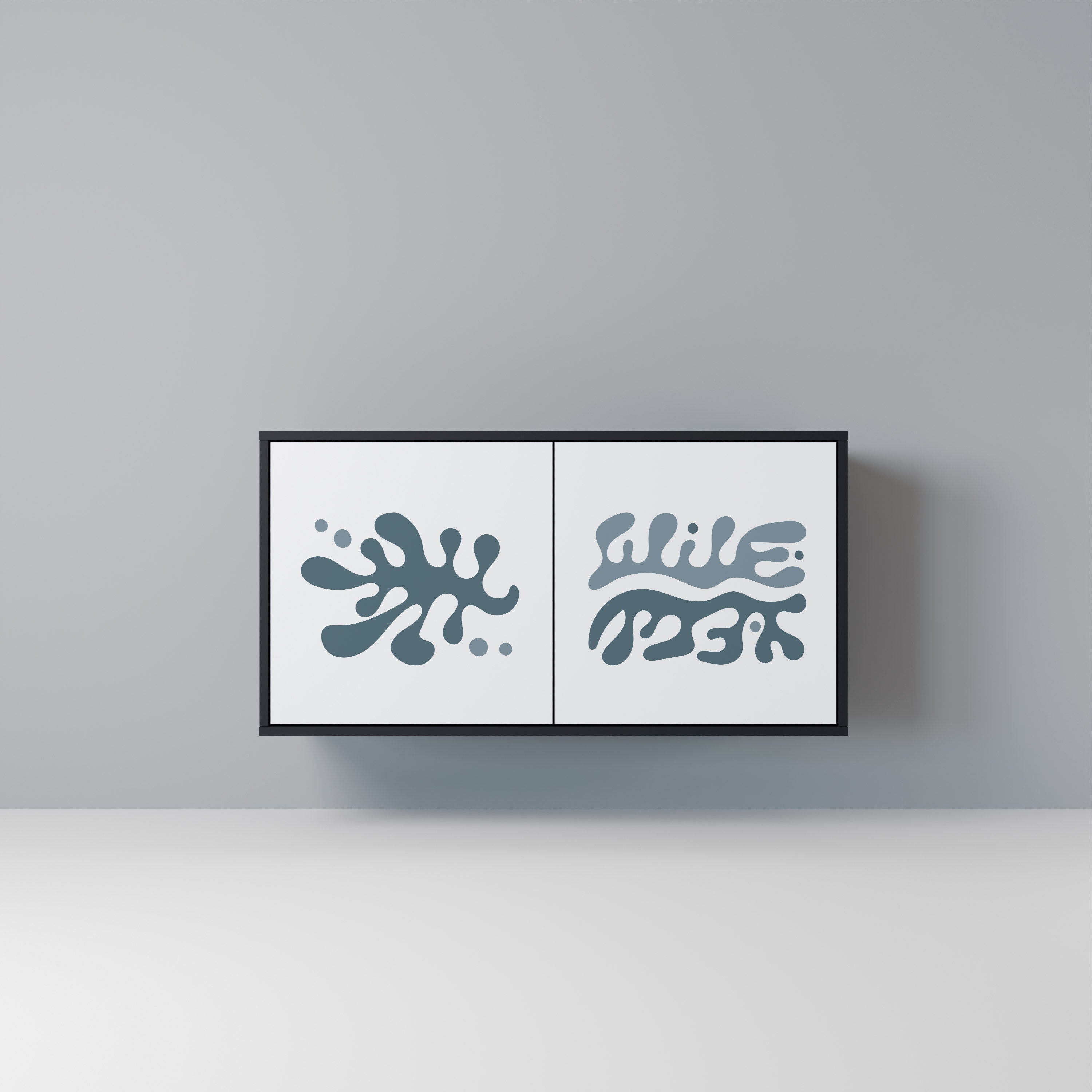 WONDERLAND VEGETATION Aparador de 2 Portas em Acabamento Preto