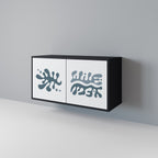 WONDERLAND VEGETATION Aparador de 2 Portas em Acabamento Preto