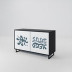 WONDERLAND VEGETATION Aparador de 2 Portas em Acabamento Preto