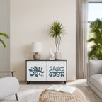 WONDERLAND VEGETATION Aparador de 2 Portas em Acabamento Preto