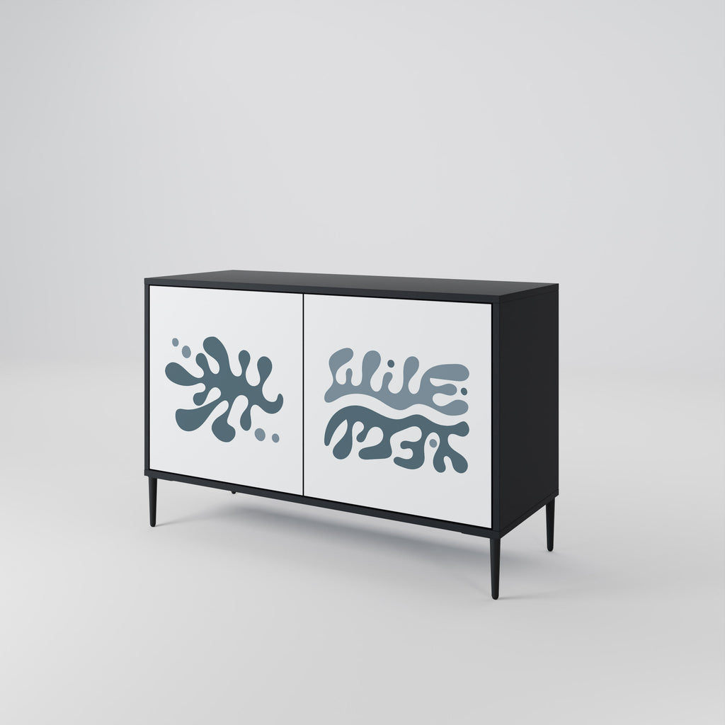 WONDERLAND VEGETATION Aparador de 2 Portas em Acabamento Preto