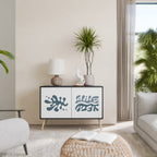 WONDERLAND VEGETATION Aparador de 2 Portas em Acabamento Preto