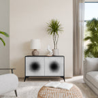 BLACK HOLE Aparador de 2 Portas em Acabamento Preto