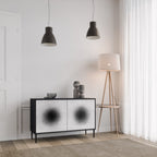 BLACK HOLE Aparador de 2 Portas em Acabamento Preto