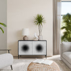 BLACK HOLE Aparador de 2 Portas em Acabamento Preto