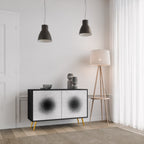 BLACK HOLE Aparador de 2 Portas em Acabamento Preto