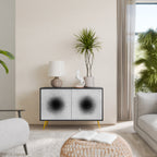 BLACK HOLE Aparador de 2 Portas em Acabamento Preto