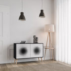 BLACK HOLE Aparador de 2 Portas em Acabamento Preto