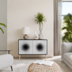 BLACK HOLE Aparador de 2 Portas em Acabamento Preto