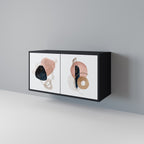 COLORFUL SHAPES Aparador de 2 Portas em Acabamento Preto