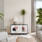 COLORFUL SHAPES Aparador de 2 Portas em Acabamento Preto