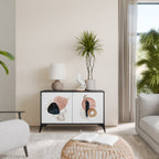 COLORFUL SHAPES Aparador de 2 Portas em Acabamento Preto