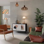 COLORFUL SHAPES Aparador de 2 Portas em Acabamento Preto