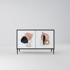 COLORFUL SHAPES Aparador de 2 Portas em Acabamento Preto