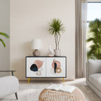 COLORFUL SHAPES Aparador de 2 Portas em Acabamento Preto