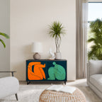 TOGETHER BUT SEPARATELY Aparador de 2 Portas em Acabamento Preto