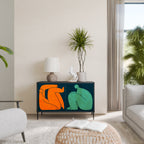 TOGETHER BUT SEPARATELY Aparador de 2 Portas em Acabamento Preto