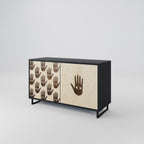 SEE MORE Aparador de 2 Portas em Acabamento Preto